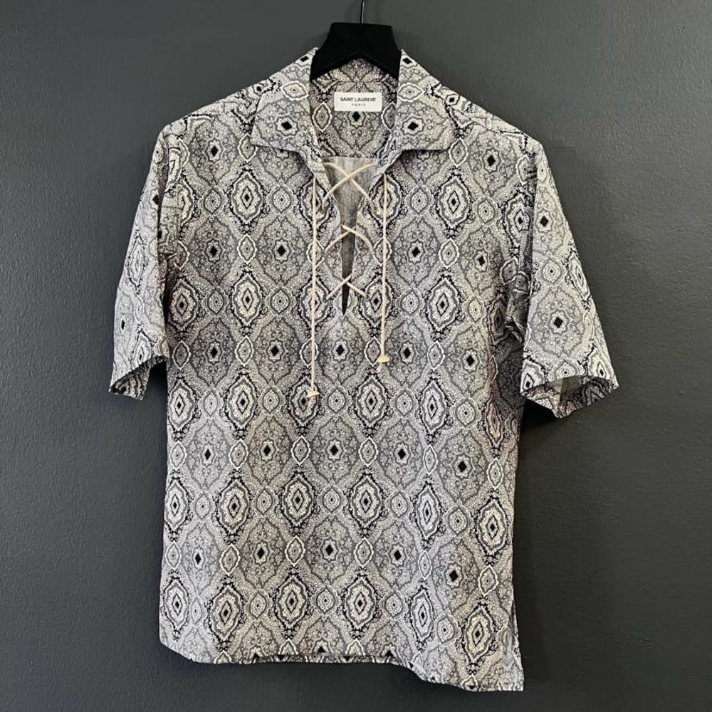 Steal!! Rare SS19 Wool Lace-Up Persian Print Shirt